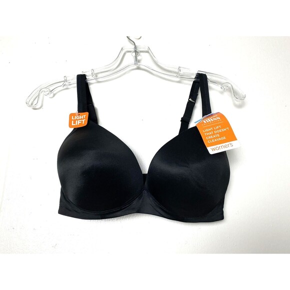 Warner's Black Bra Size 36C Women's Elements Of Bliss With Lift Wire-Free - Picture 2 of 10